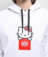 686 x Hello Kitty White 10K Snowboard Hoodie