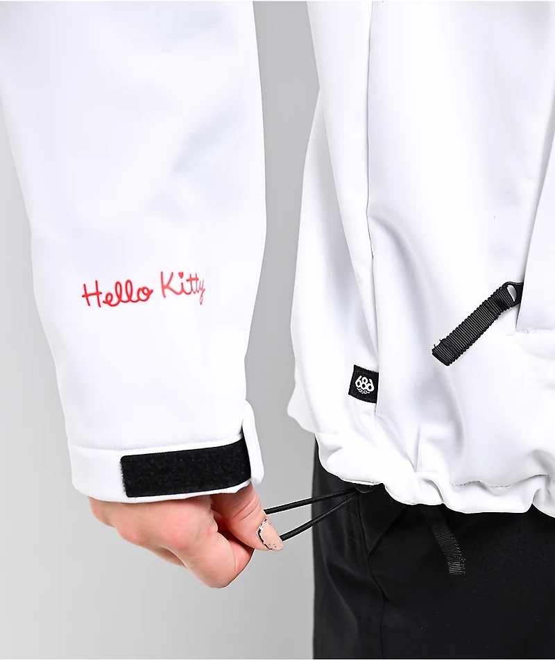 686 x Hello Kitty White 10K Snowboard Hoodie