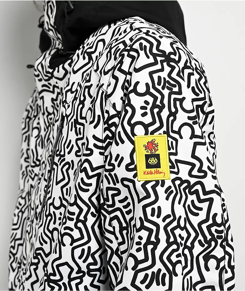 686 x Keith Haring Spectra White Colorblock 10K Snowboard Jacket