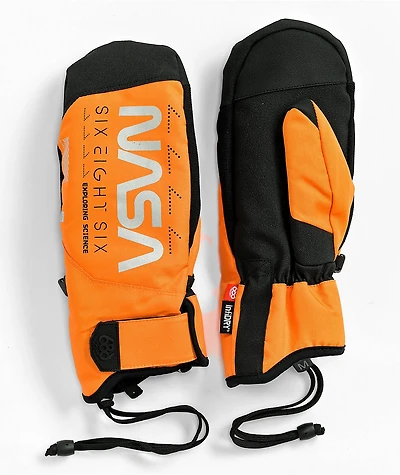 686 x NASA Primer Orange 10K Snowboard Mittens