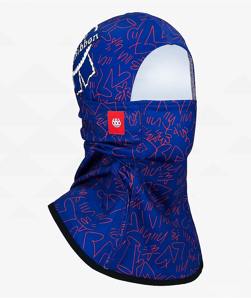 686 x Pabst Blue Ribbon Alpha Blue Hinged Balaclava