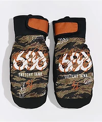 686 x Sketchy Tank Mountain Camo Snowboard Mittens