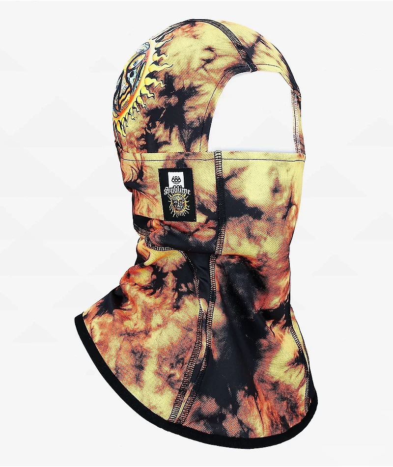 686 x Sublime Alpha Orange Tie Dye Hinged Balaclava