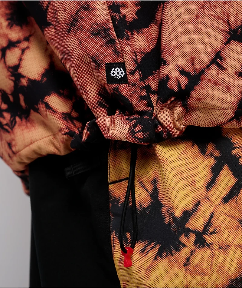 686 x Sublime Orange Tie Dye 10K Snowboard Hoodie