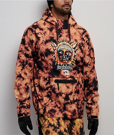 686 x Sublime Orange Tie Dye 10K Snowboard Hoodie