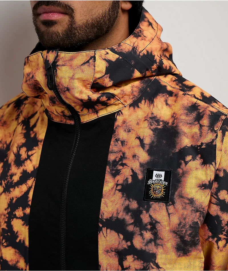 686 x Sublime Orange Tie Dye Anorak Snowboard Jacket