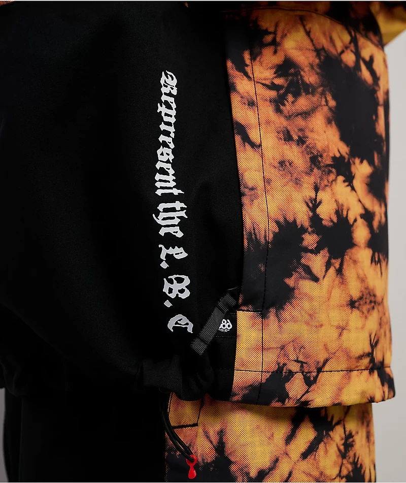 686 x Sublime Orange Tie Dye Anorak Snowboard Jacket