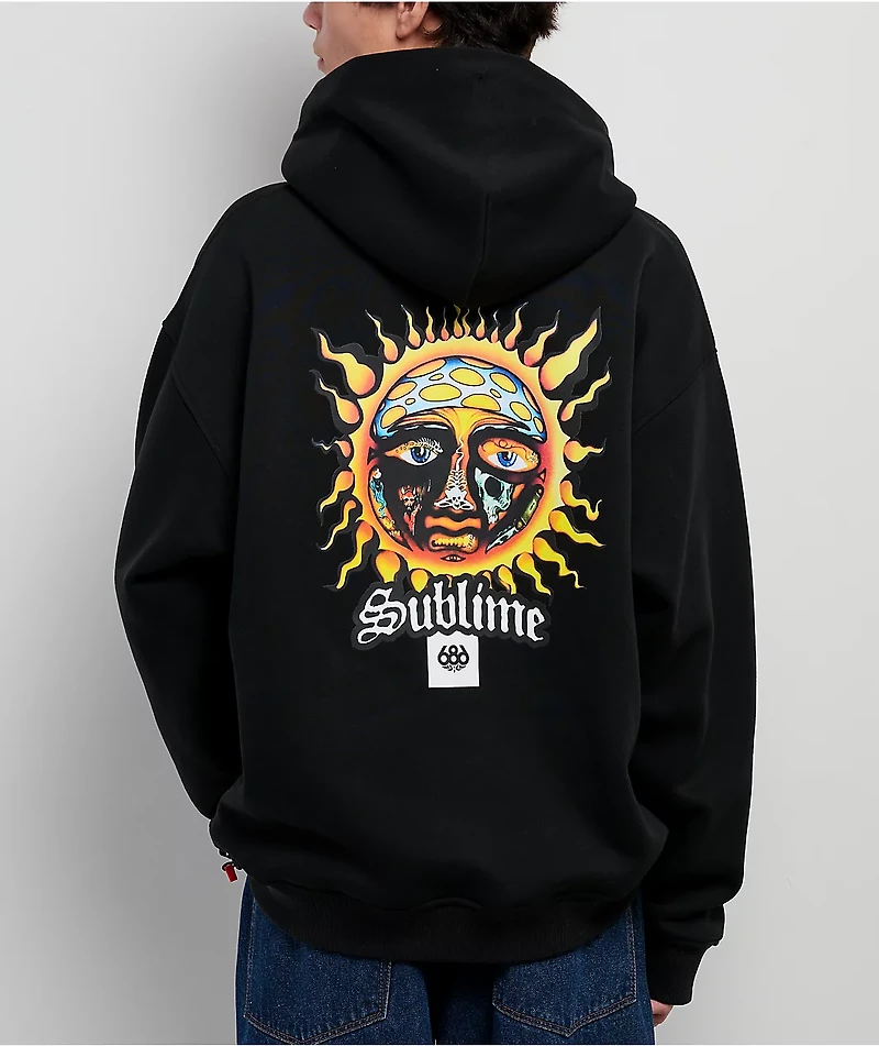 686 x Sublime Premium Heavyweight Black Hoodie