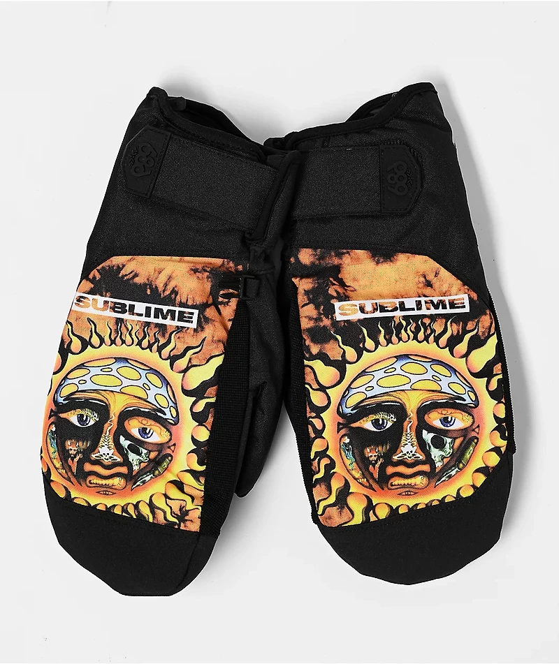 686 x Sublime Revel Orange Tie Dye 10K Snowboard Mittens