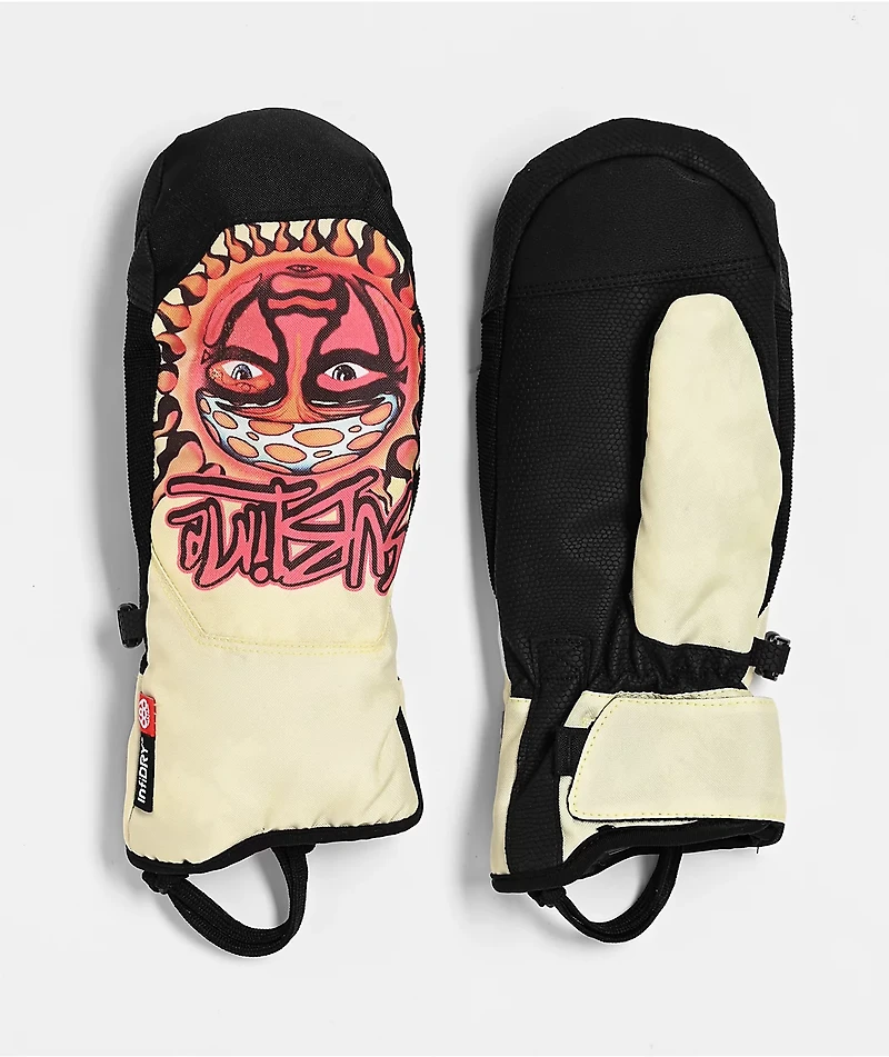 686 x Sublime Women's Revel Yellow Tie Dye 10K Snowboard Mittens