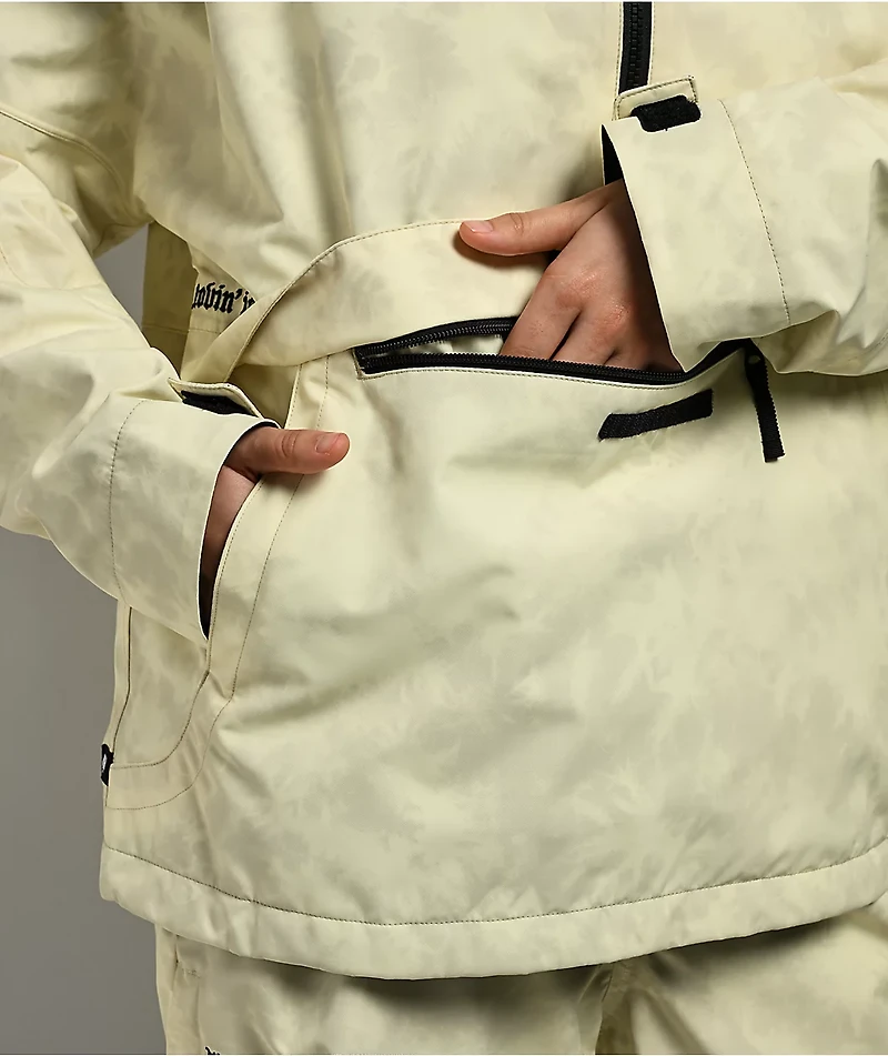 686 x Sublime Yellow Tie Dye 10K Anorak Snowboard Jacket