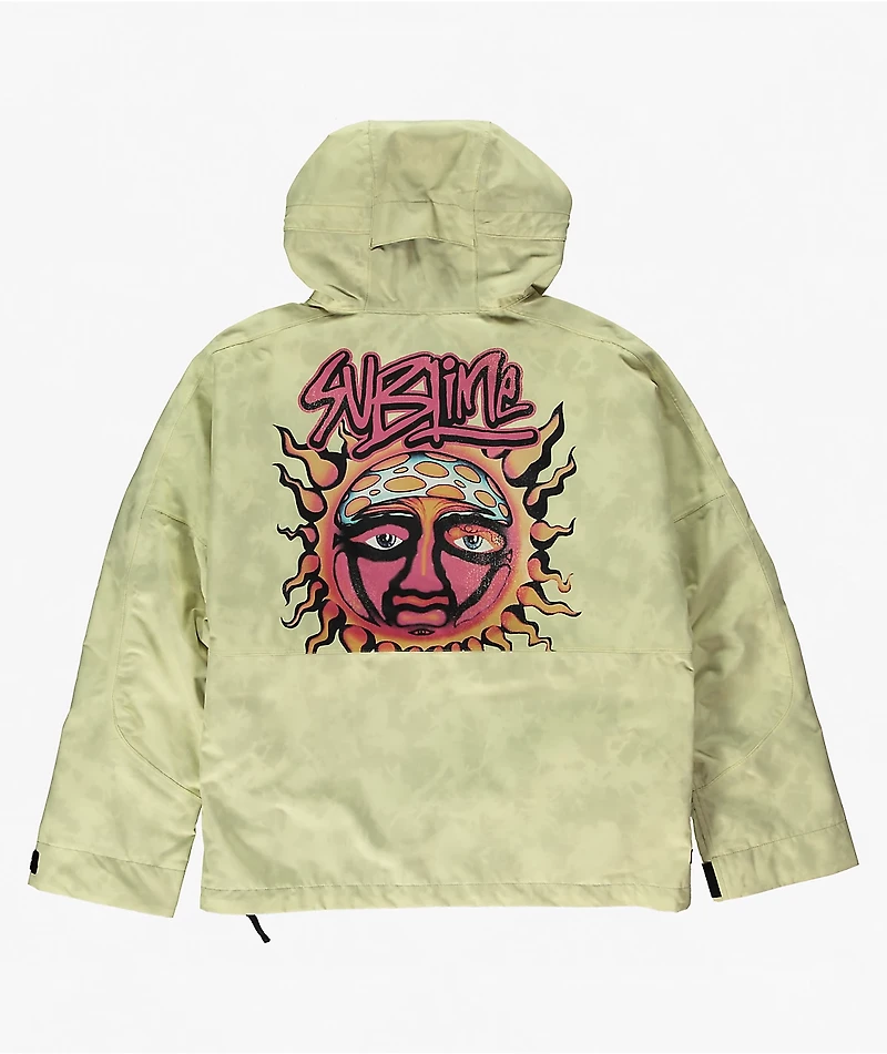 686 x Sublime Yellow Tie Dye 10K Anorak Snowboard Jacket