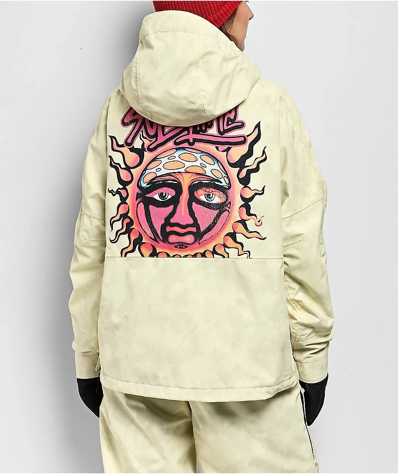 686 x Sublime Yellow Tie Dye 10K Anorak Snowboard Jacket