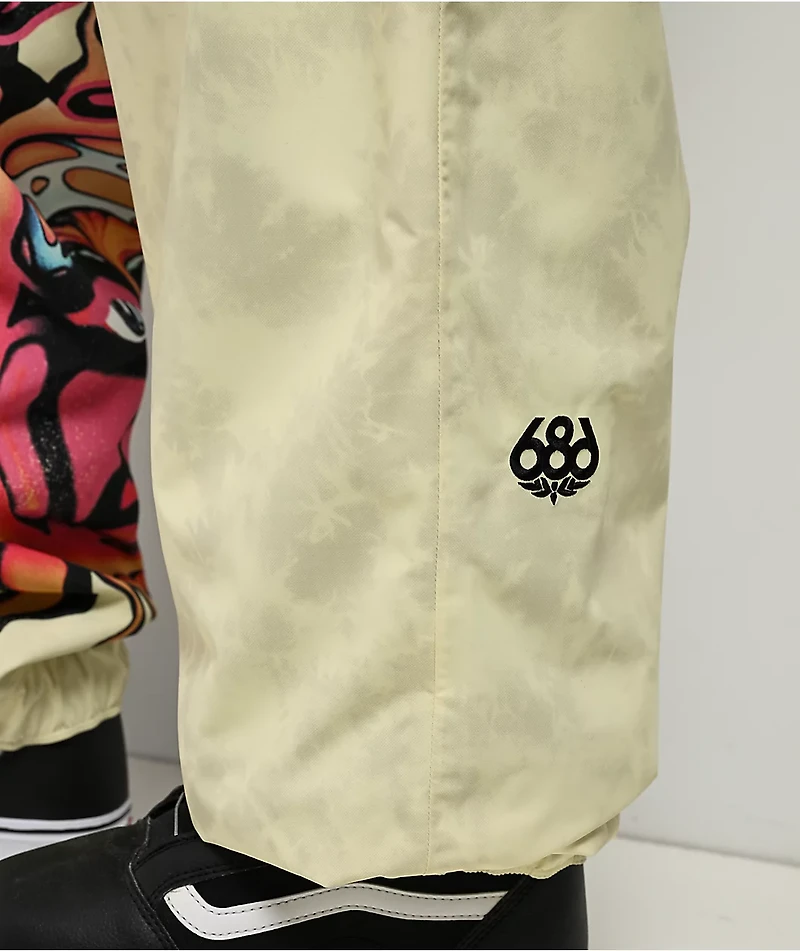 686 x Sublime Yellow Tie Dye 10K Snowboard Pants