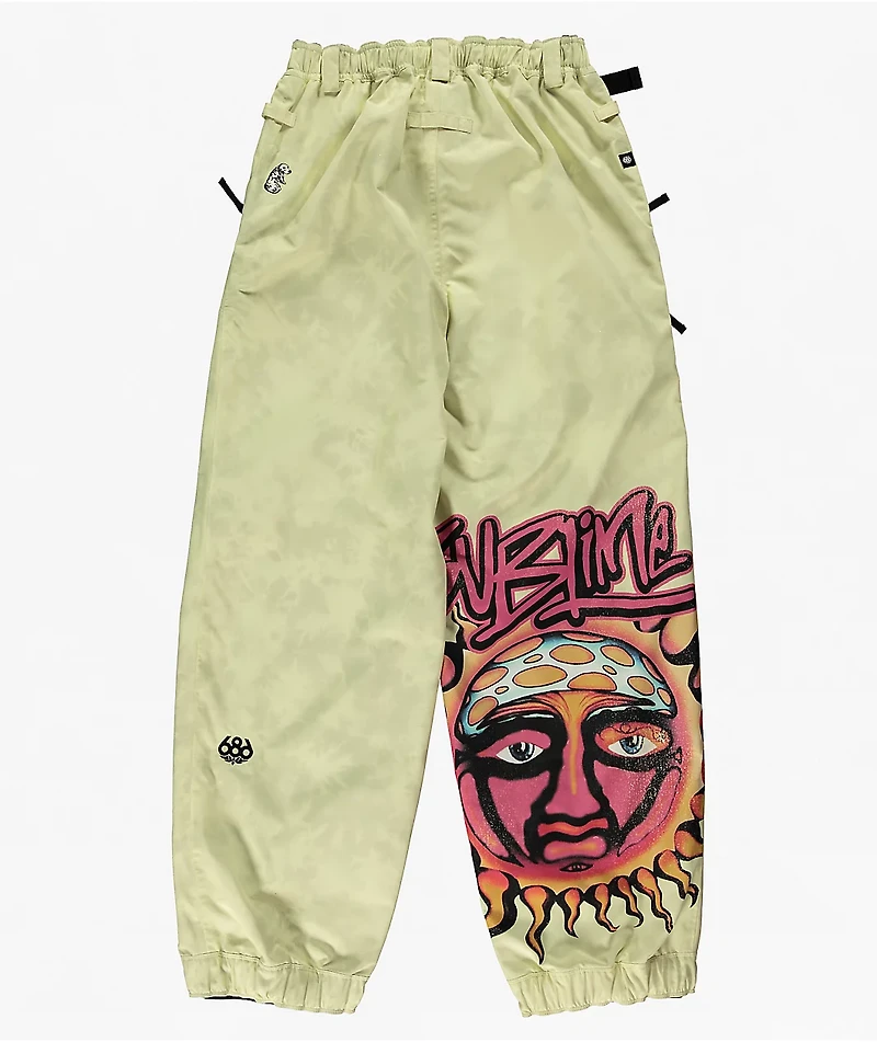 686 x Sublime Yellow Tie Dye 10K Snowboard Pants