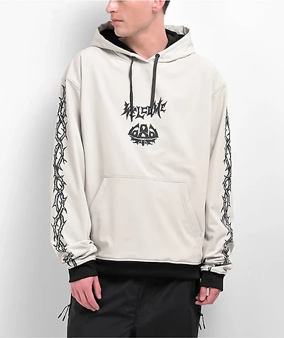 686 x Welcome Team Waterproof Beige 10K Snowboard Hoodie