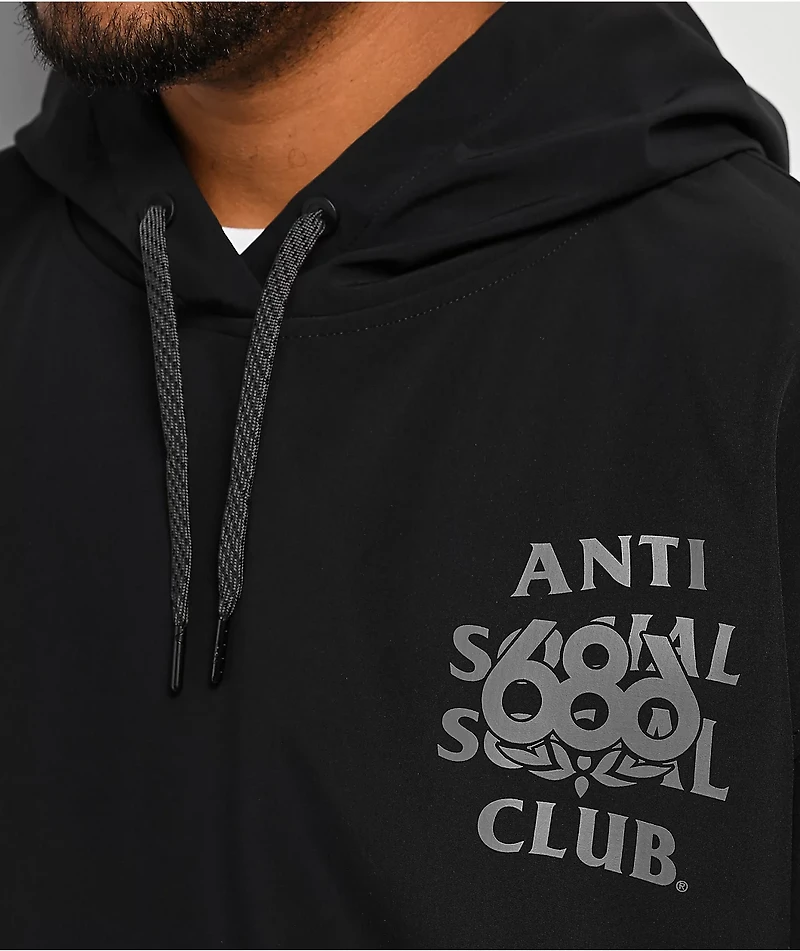 687 x AntiSocialSocialClub F1 Black 10K Hoodie