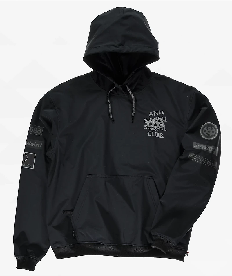687 x AntiSocialSocialClub F1 Black 10K Hoodie