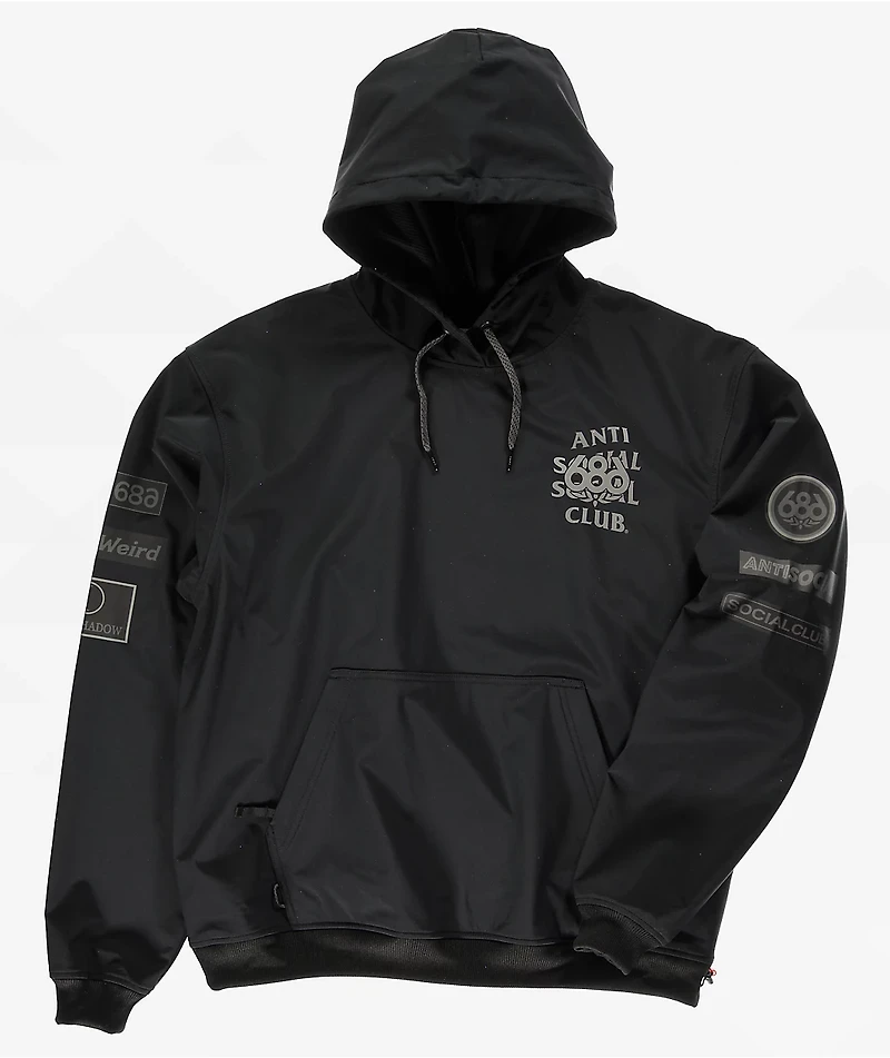 687 x AntiSocialSocialClub F1 Black 10K Hoodie