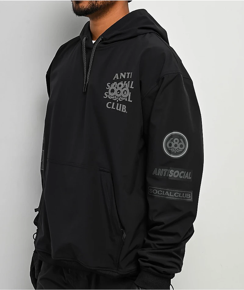 687 x AntiSocialSocialClub F1 Black 10K Hoodie