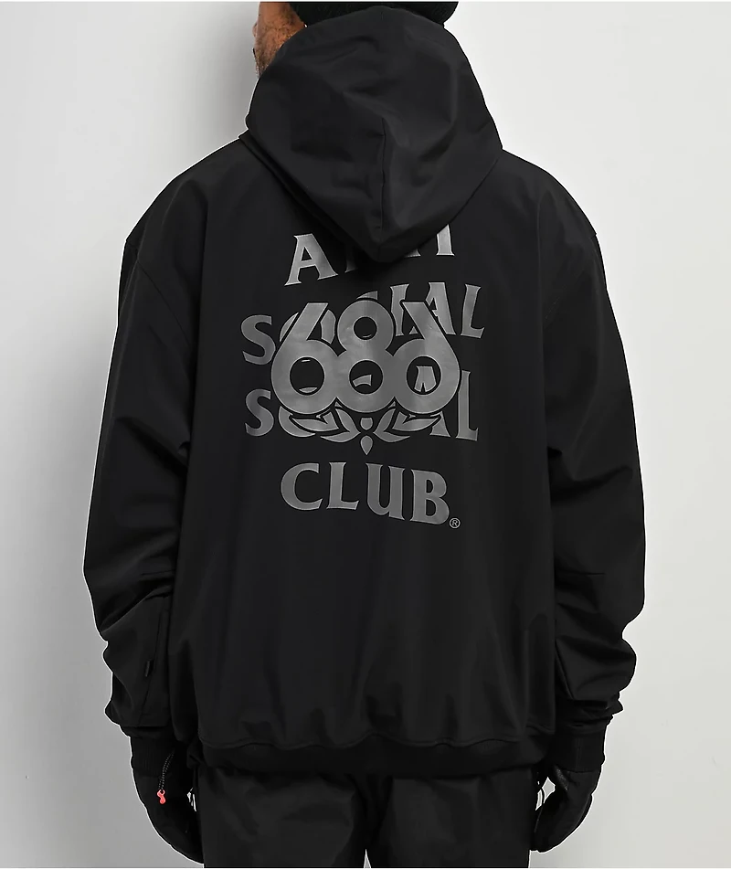 687 x AntiSocialSocialClub F1 Black 10K Hoodie