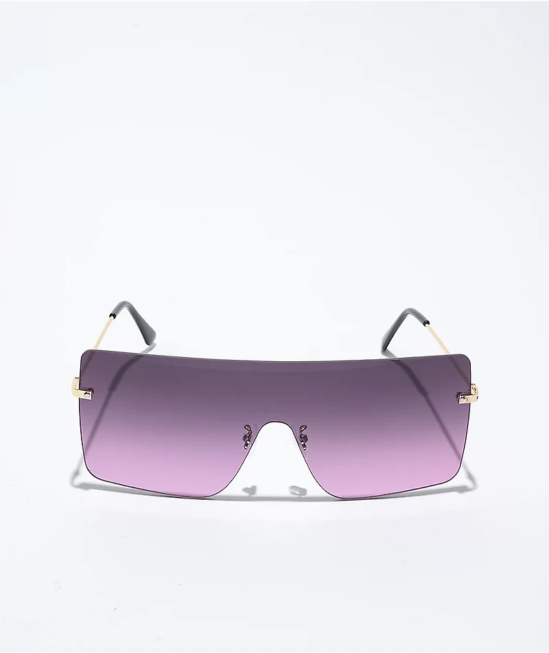 90's Frame Purple Gradient Sunglasses
