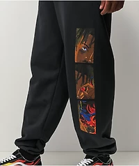 999 Club by Juice WRLD Anime Black Sweat Pants