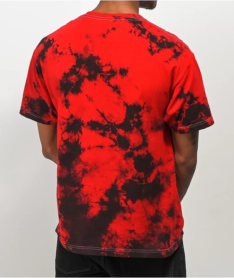 999 Club by Juice WRLD Anime Red & Black Tie Dye T-Shirt