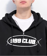 999 Club by Juice WRLD Chrome Smile Black Zip Hoodie