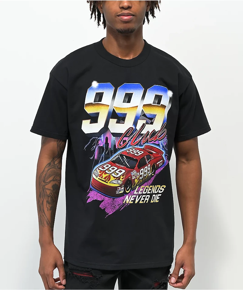 999 Club by Juice WRLD Racing Black T-Shirt