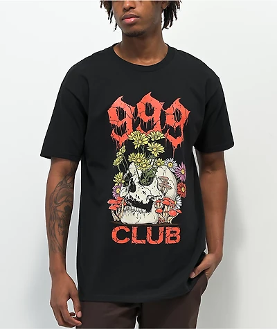 999 Club by Juice WRLD Skull Garden Black T-Shirt