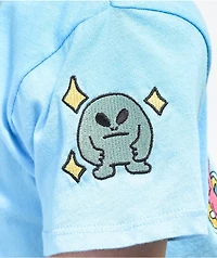A-Lab Ballina Embroidered Blue Crop T-Shirt