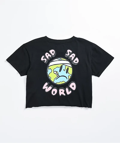 A-Lab Ballina Sad World Black Crop T-Shirt