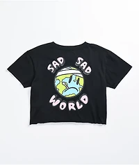 A-Lab Ballina Sad World Black Crop T-Shirt