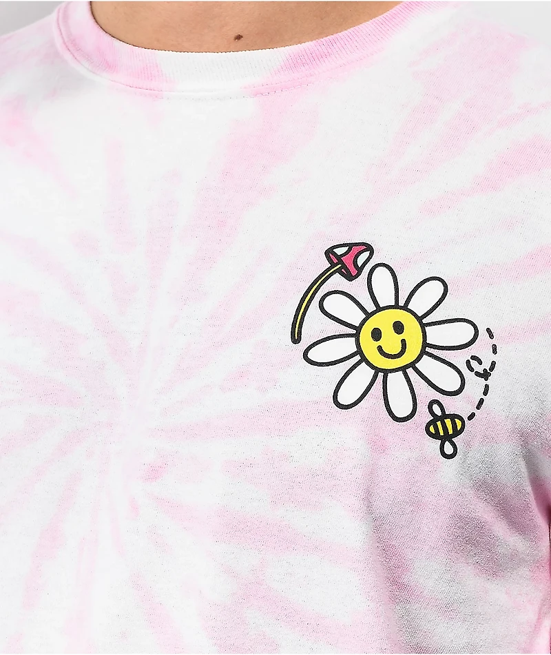 A-Lab Better Days Pink Tie Dye Long Sleeve T-Shirt