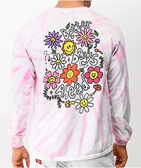 A-Lab Better Days Pink Tie Dye Long Sleeve T-Shirt