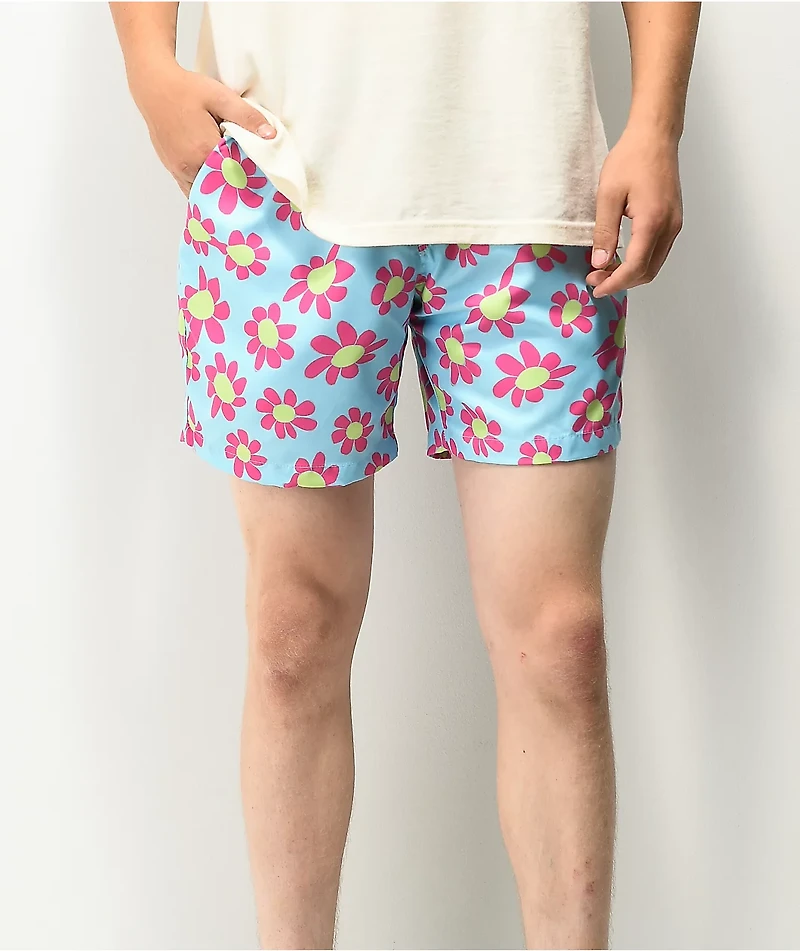 A-Lab Bum Floral Light Blue Board Shorts