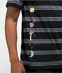 A-Lab Catnip Black & Grey Stripe T-Shirt