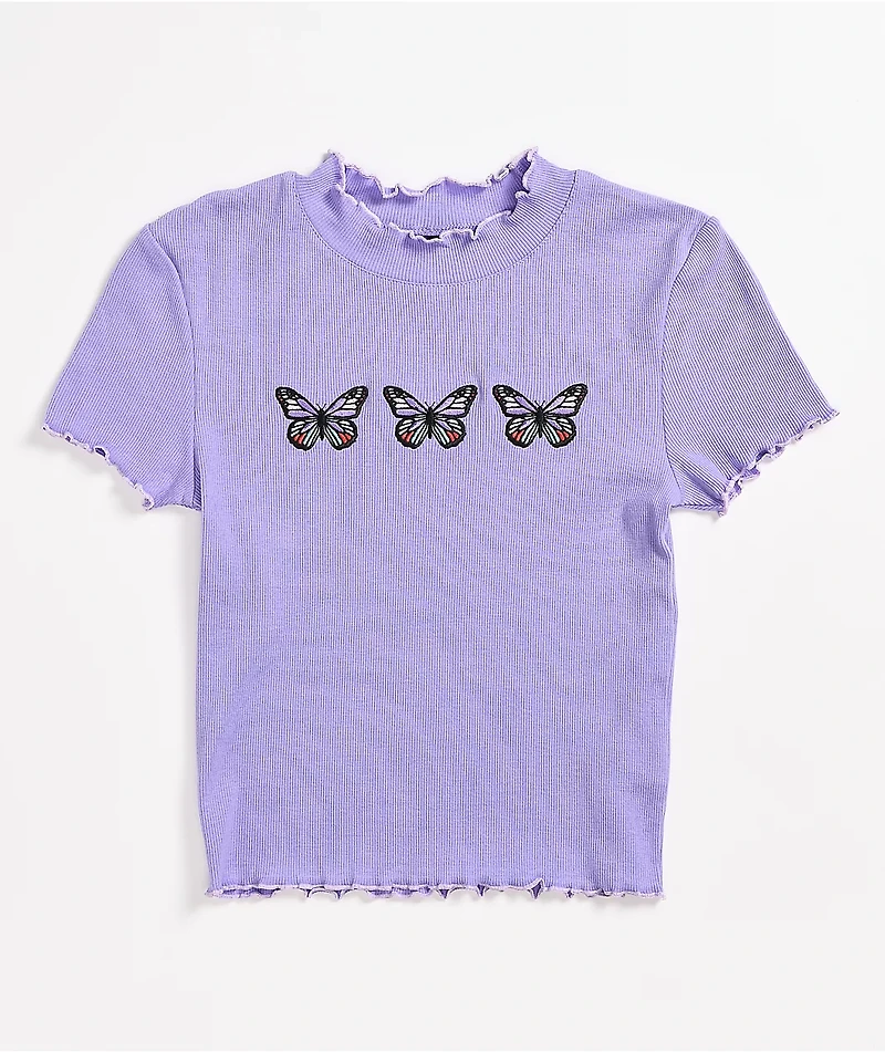 A-Lab Curly Butterfly Lavender T-Shirt