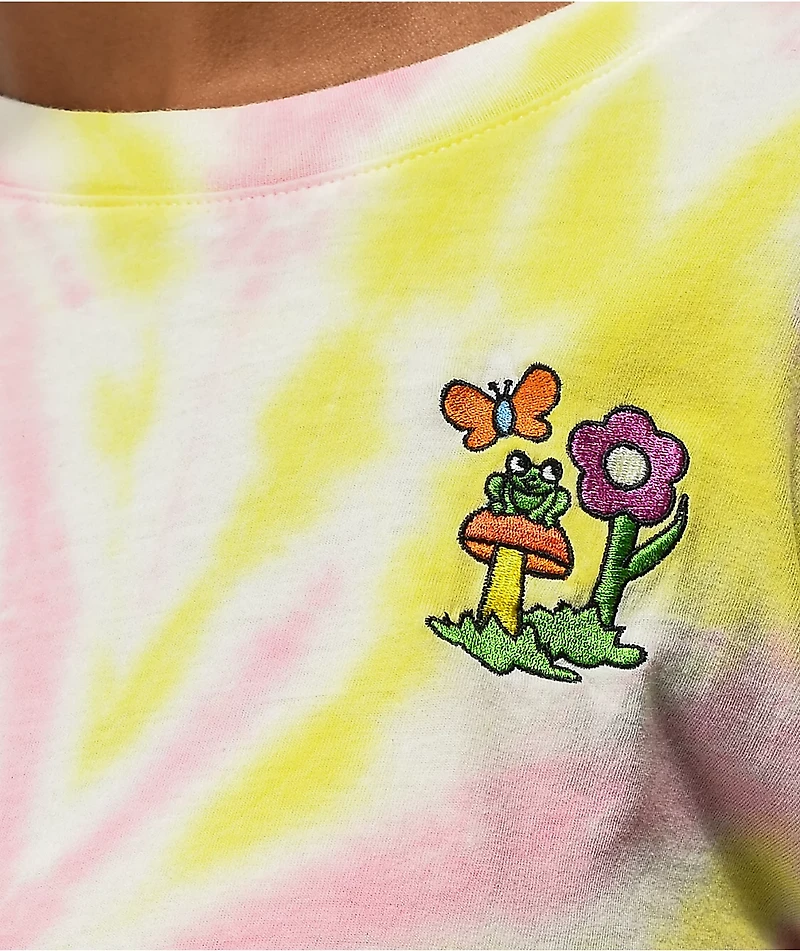 A-Lab Dita Mushroom Tie Dye Crop Long Sleeve T-Shirt