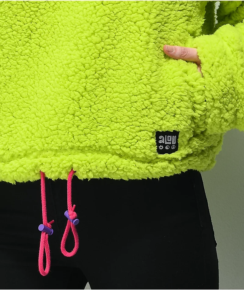 A-Lab Dorothy Flower Green & Purple Tech Fleece Hoodie