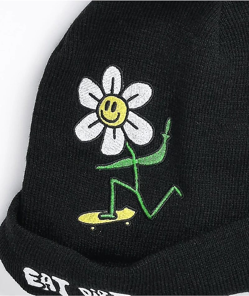 A-Lab Eat Dirt Black Pom Beanie