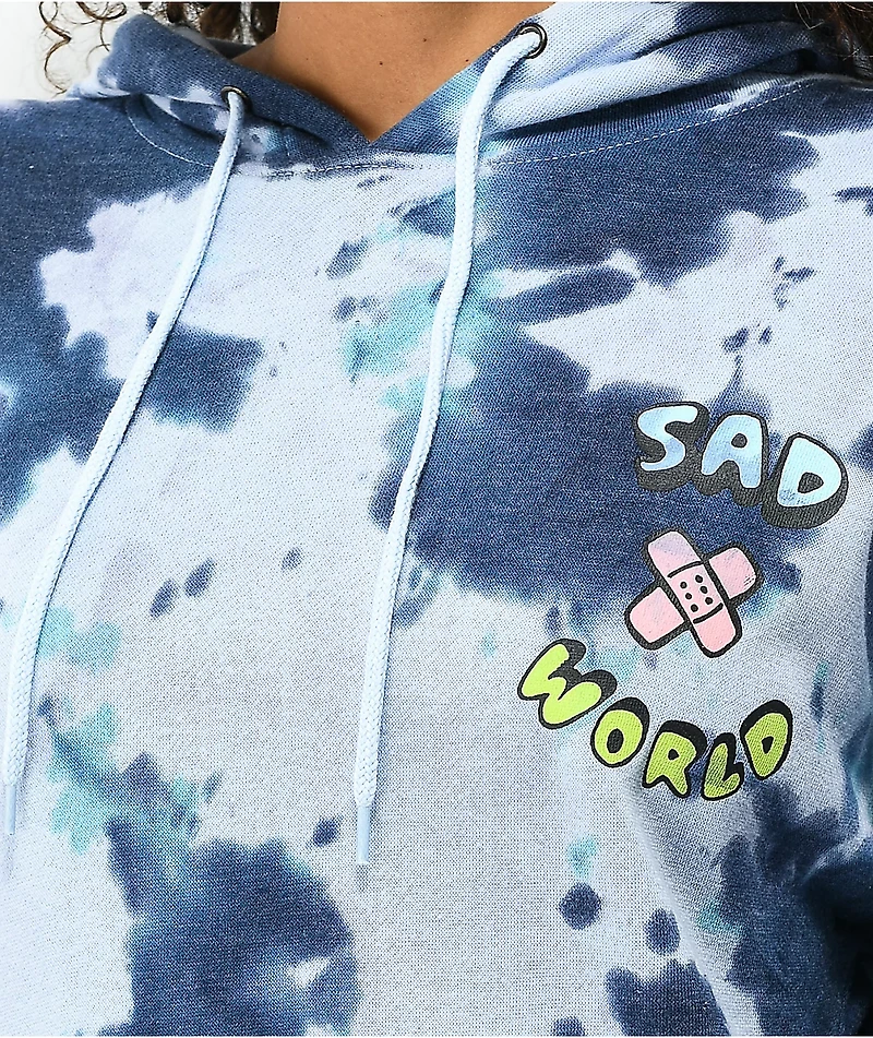 A-Lab Freela Sad World Blue Tie Dye Hoodie