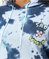 A-Lab Freela Sad World Blue Tie Dye Hoodie