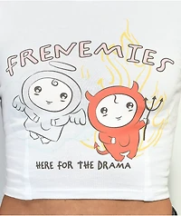 A-Lab Frenemies White Crop T-Shirt