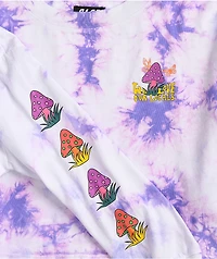 A-Lab Gayle Shroom Purple Tie Dye Crop Long Sleeve T-Shirt