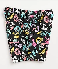 A-Lab Hands Print Black Board Shorts