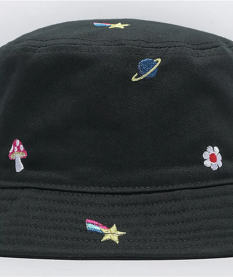 A-Lab Icon Embroidered Black Bucket Hat