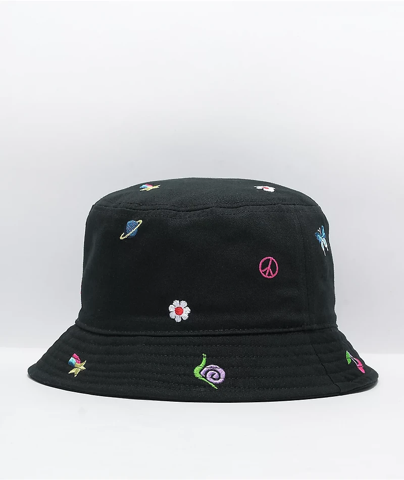 A-Lab Icon Embroidered Black Bucket Hat