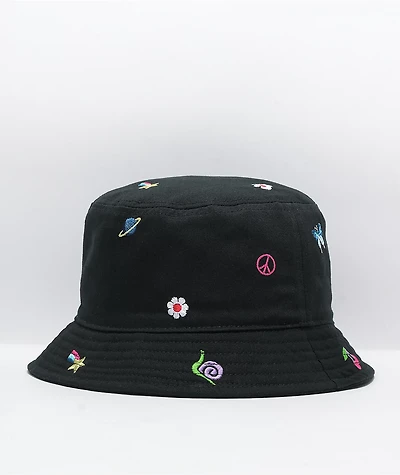 A-Lab Icon Embroidered Black Bucket Hat